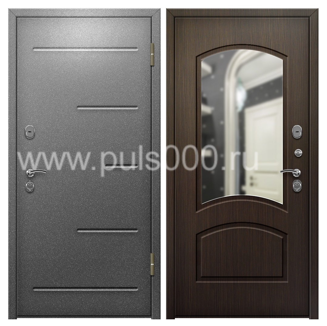 Входная квартирная дверь с порошковым напылением и утеплителем PR-1051