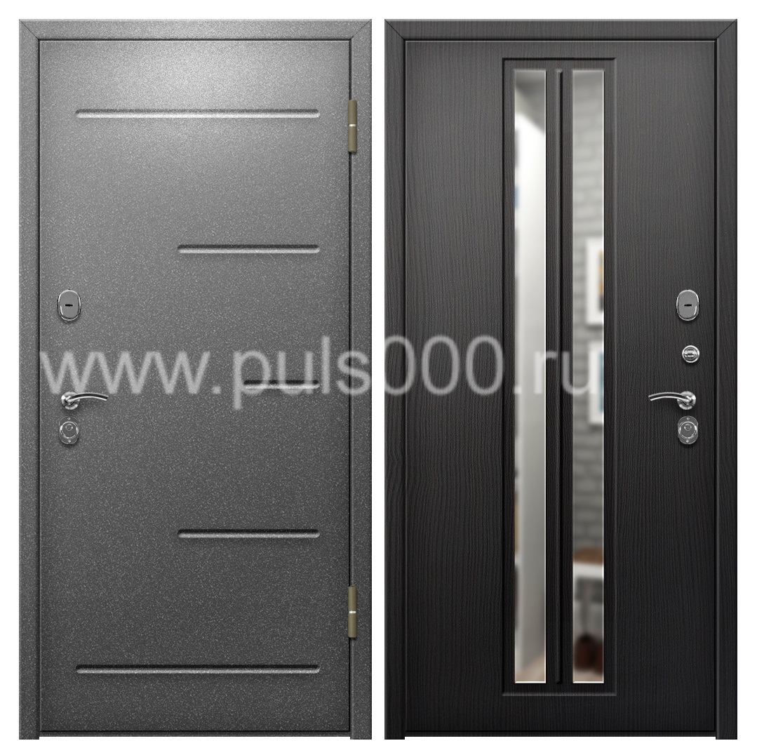 Стальная дверь с напылением и утеплителем в квартиру PR-1049