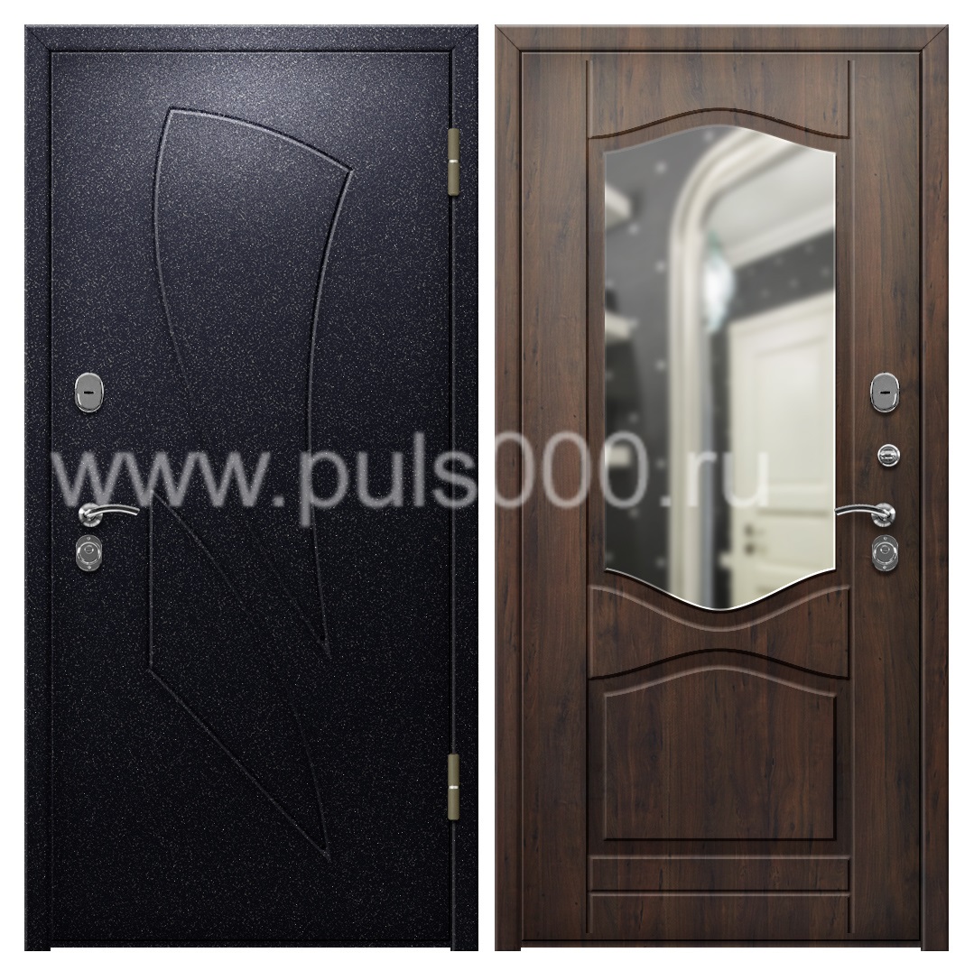 Входная дверь с утеплителем и порошковм окрасом в квартиру PR-1038