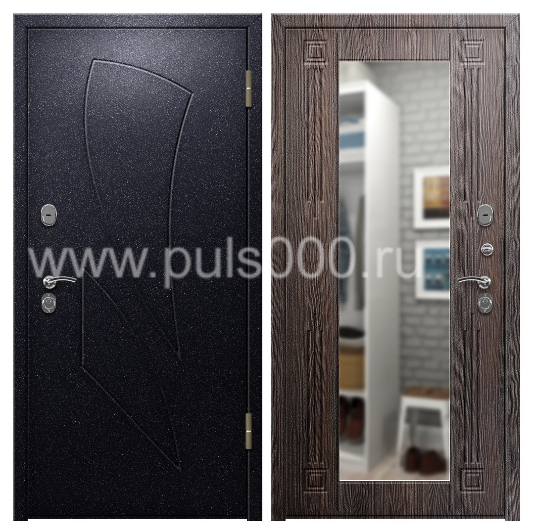 Входная квартирная дверь с зеркалом и утеплителем PR-1037, цена 27 000  руб.