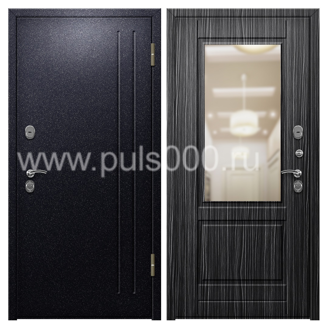 Уличная коттеджная дверь с порошковым окрасом и МДФ PR-1030