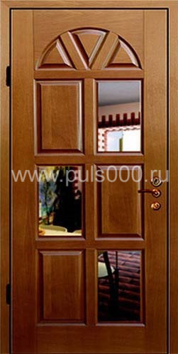 Входная дверь с зеркалом ZER-1252 с порошковым напылением и массивом, цена 35 420  руб.