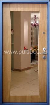 Металлическая дверь с зеркалом ZER-1253 с массивом и МДФ