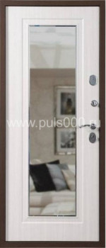 Стальная дверь с зеркалом ZER-1260 с массивом и МДФ, цена 29 645  руб.