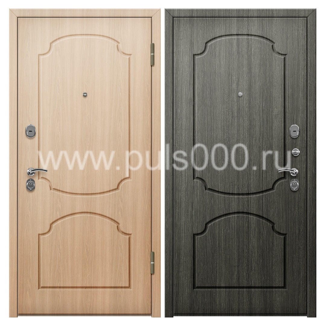 Входная дверь уличная с МДФ и шпонированным МДФ в коттедж MDF-200, цена 28 000  руб.