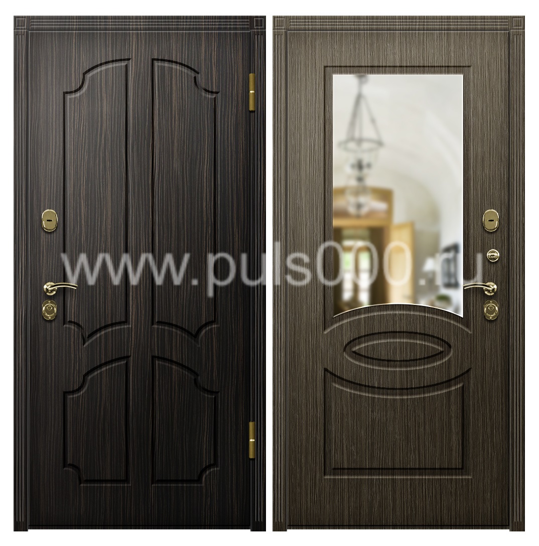 Входная квартирная дверь с зеркалом и шумоизоляцией MDF-92, цена 27 000  руб.