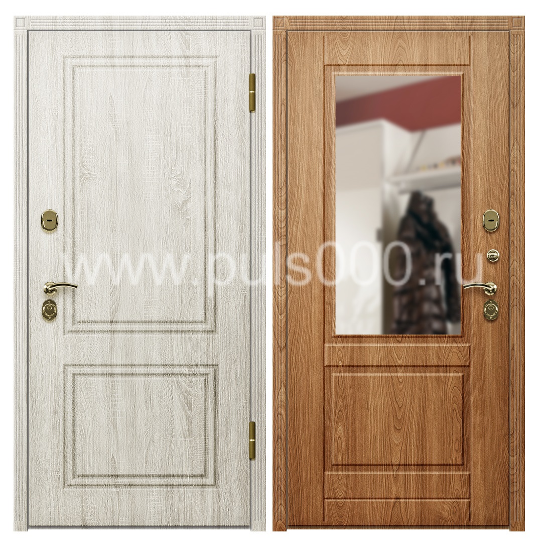 Железная дверь с МДФ и утеплителем в квартиру MDF-68