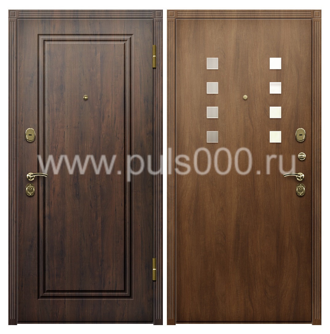 Железная дверь с зеркалом и утеплителем в квартиру MDF-63, цена 28 000  руб.