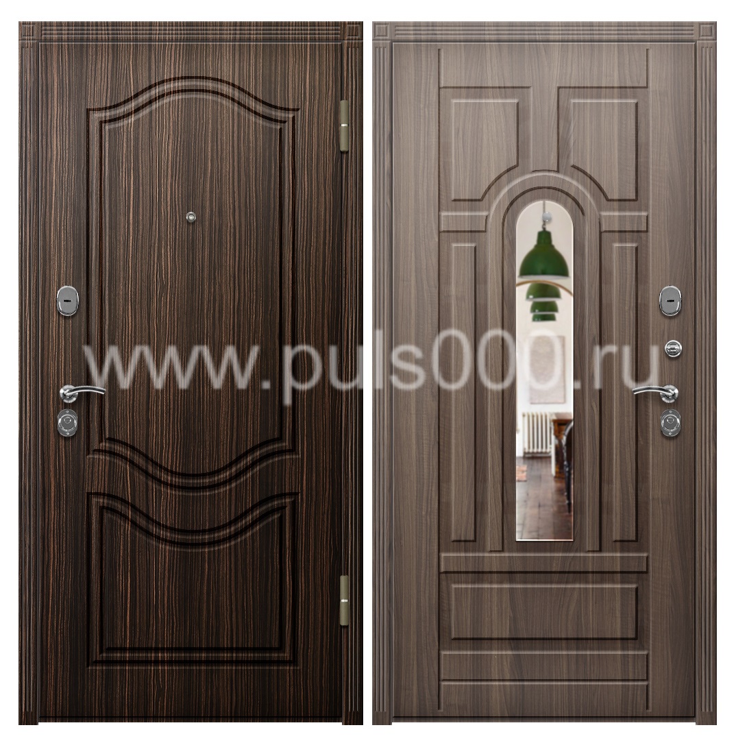 Темная уличная дверь в коттедж MDF-33, цена 21 000  руб.