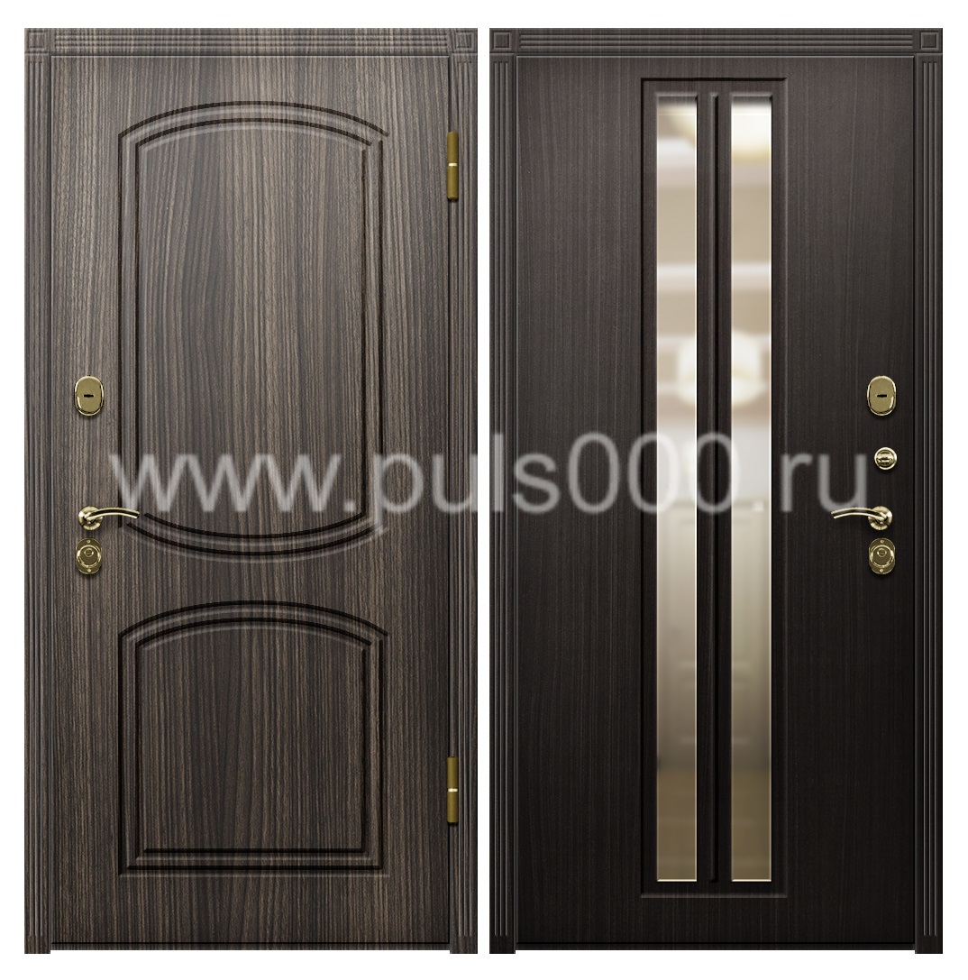 Металлическая дверь уличная с зеркалом для загородного дома MDF-18, цена 28 000  руб.