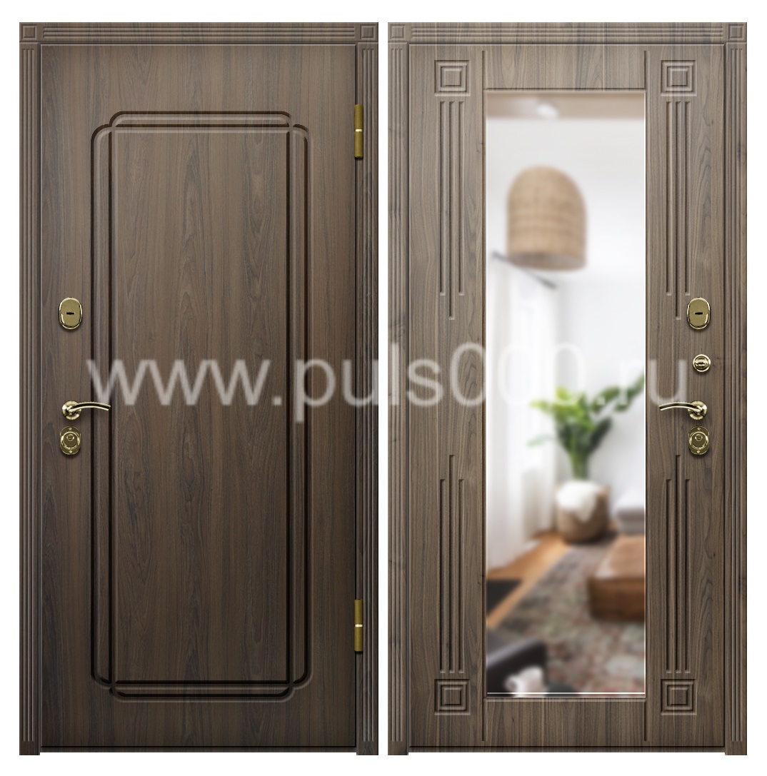 Железная дверь с МДФ и шумоизоляцией в квартиру MDF-11, цена 27 000  руб.