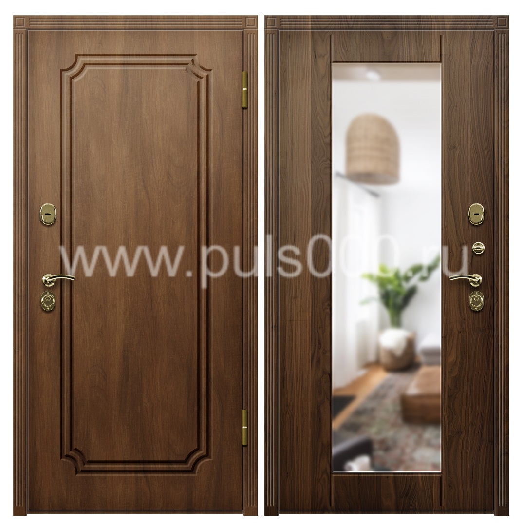 Дверь металлическая входная с зеркалом и утеплителем MDF-7, цена 26 000  руб.