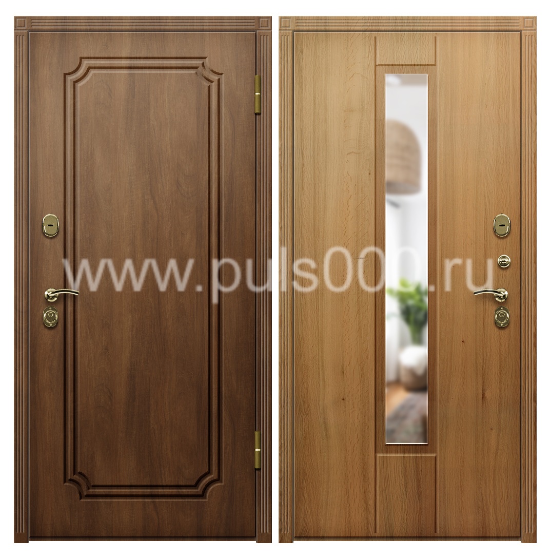 Стальная дверь с утеплителем и зеркалом в квартиру MDF-6, цена 26 000  руб.