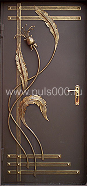 Стальная элитная дверь с порошковым напылением + ковка EL-1141, цена 31 500  руб.