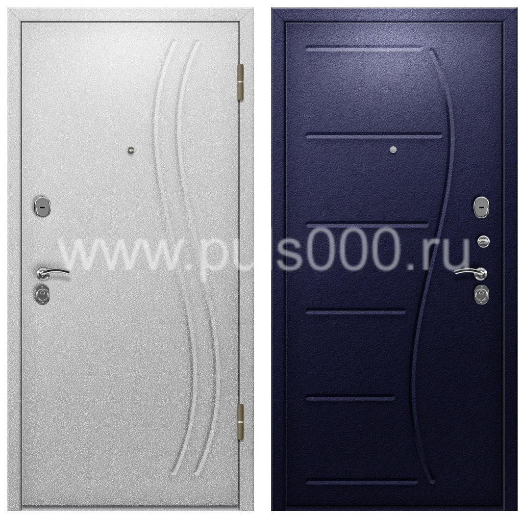 Входная дверь с отделкой порошковым напылением в офис PR-1160, цена 18 000  руб.
