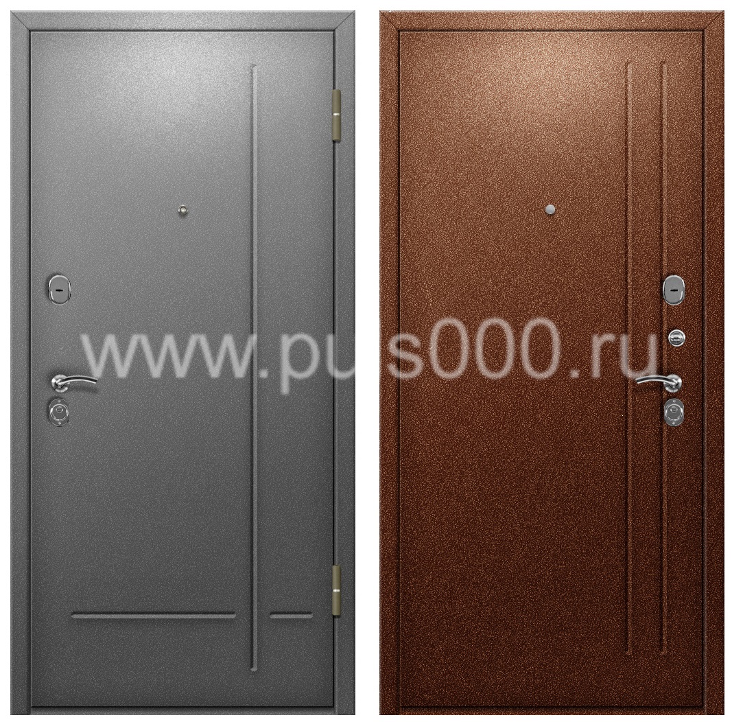 Входная дверь с отделкой порошковым напылением в офис PR-1133, цена 19 000  руб.
