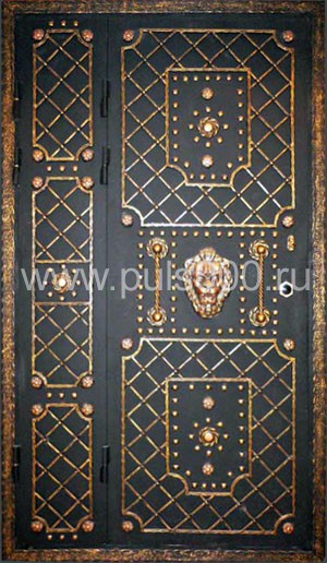 Стальная элитная дверь с порошковым напылением и ковкой EL-1143, цена 45 000  руб.