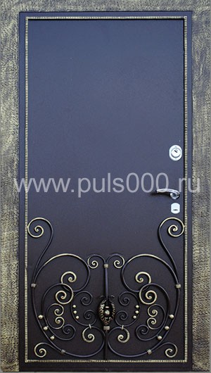 Металлическая элитная дверь EL-1147 порошковое напыление + ковка, цена 31 500  руб.
