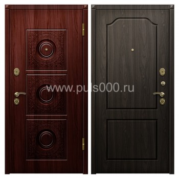Темная входная дверь с отделкой винорит в коттедж VIN-51, цена 28 490  руб.