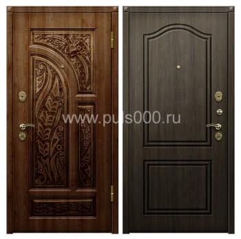 Темная входная дверь с утеплителем для загородного дома VIN-50, цена 28 000  руб.