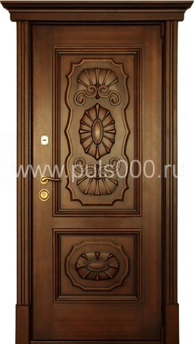 Металлическая элитная дверь массив дерева EL-892, цена 100 000  руб.