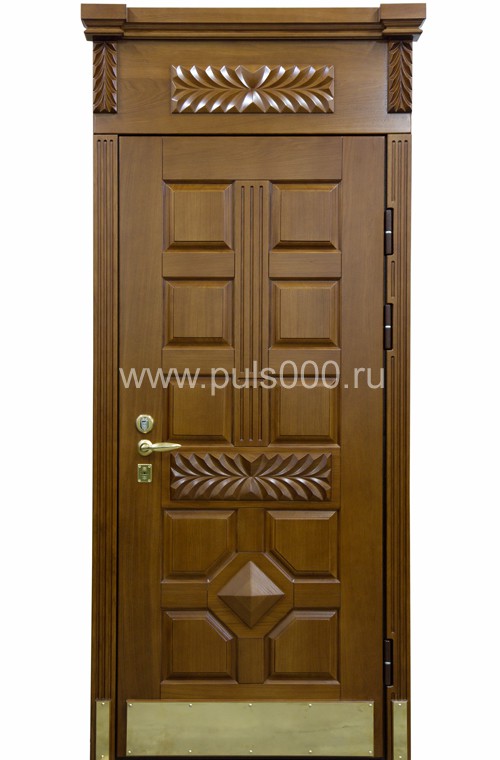 Металлическая элитная дверь с отделкой массивом  EL-1152, цена 52 000  руб.