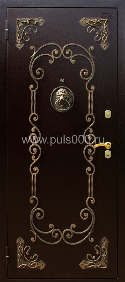 Элитная металлическая дверь с порошковым напылением + ковка EL-1722, цена 31 500  руб.
