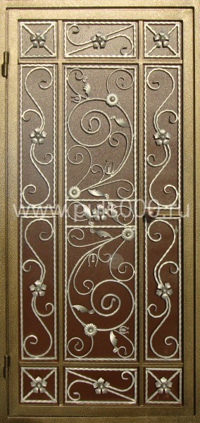 Кованая элитная дверь EL-1726 порошковое напыление, цена 31 500  руб.