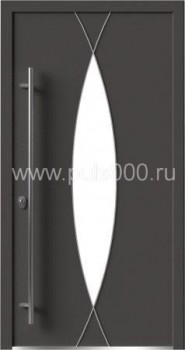 Металлическая входная дверь со стеклом AL-1901