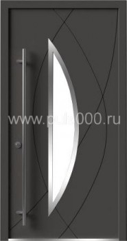 Металлическая входная дверь со стеклом AL-1909, цена 75 000  руб.