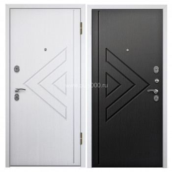 Дверь квартирная входная МДФ белый ясень темный венге MDF-302