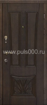 Металлическая дверь в загородный дом с массивом ZD-1325