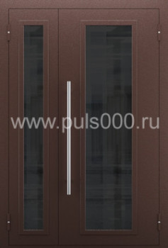 Металлическая подъездная дверь со стеклом ПД-25