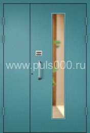 Стальная подъездная дверь с кодовым замком и стеклом ПД-86, цена 22 200  руб.