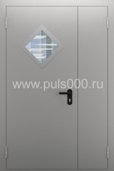 Стальная тамбурная дверь со стеклом противопожарная ТПД-12, цена 21 300  руб.