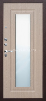 Входная дверь с зеркалом с МДФ и порошковым напылением ZER-12, цена 25 000  руб.
