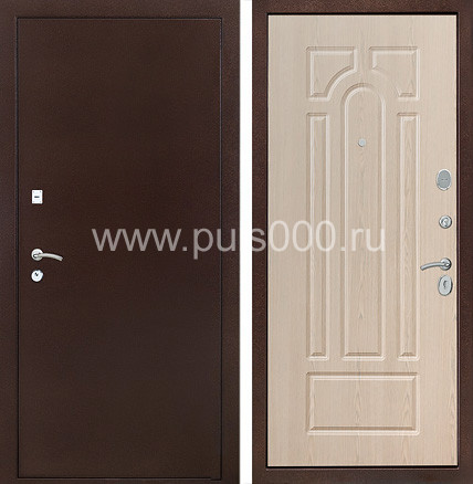 Металлическая дверь со скрытыми петлями коричневого цвета, цена 26 500  руб.