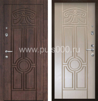 Металлическая дверь со скрытыми петлями с рисунком