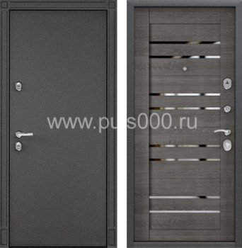 Металлическая дверь со скрытыми петлями с горизонтальными вставками, цена 28 700  руб.