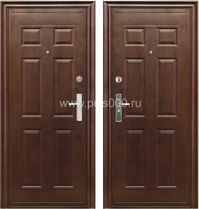 Входная дверь со скрытыми петлями с коричневым МДФ, цена 23 900  руб.