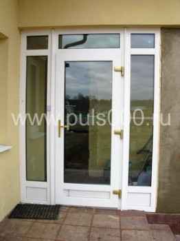 Входная дверь для дачи стеклянная белая ST-001