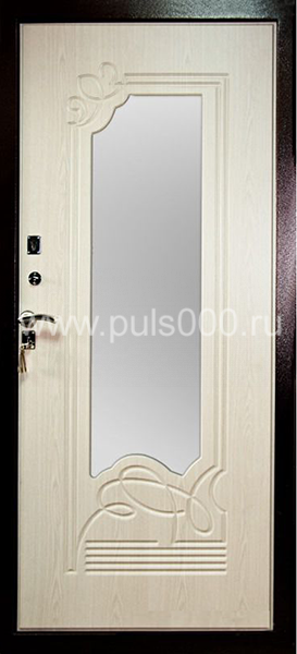 Металлическая дверь с зеркалом ZER-21 МДФ + порошок, цена 25 000  руб.