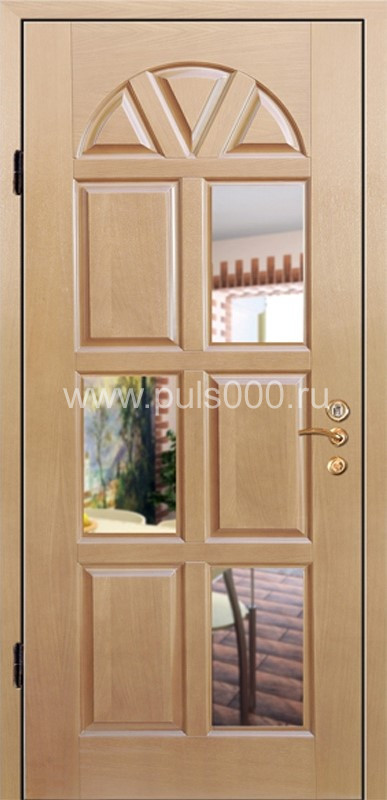 Металлическая дверь с зеркалом ZER-1 МДФ + ламинат, цена 25 000  руб.