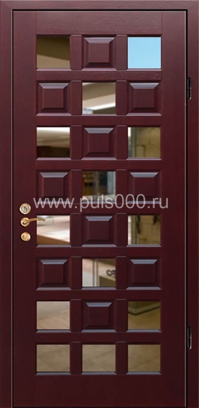 Металлическая дверь с зеркалом ZER-3 МДФ + ламинат, цена 25 000  руб.