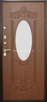 Стальная дверь с зеркалом с МДФ ZER-4, цена 26 000  руб.
