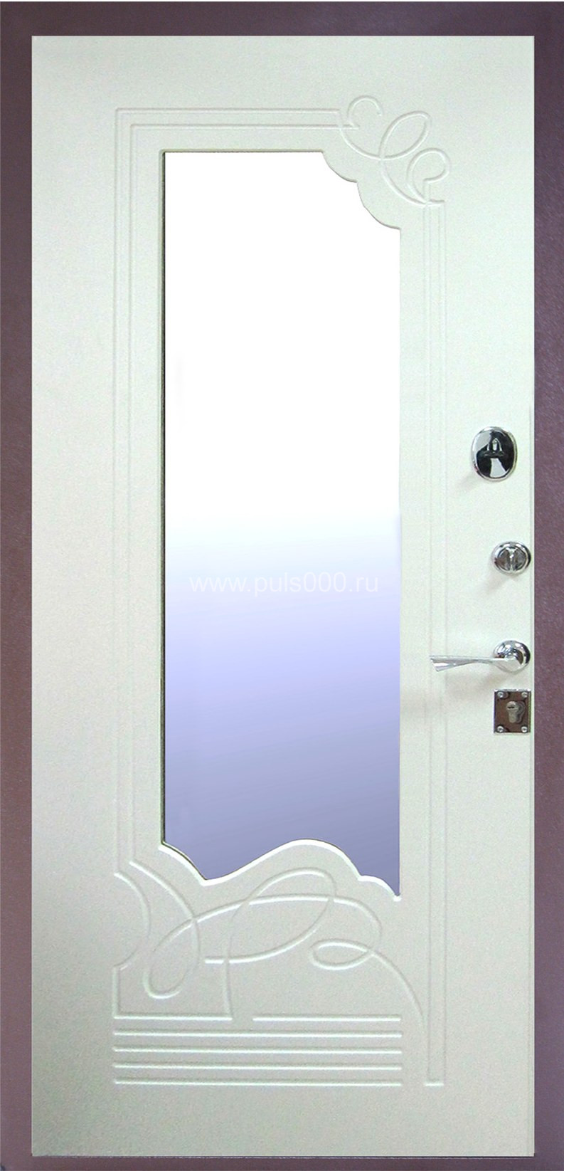 Металлическая дверь с зеркалом ZER-15 МДФ + порошок, цена 25 000  руб.