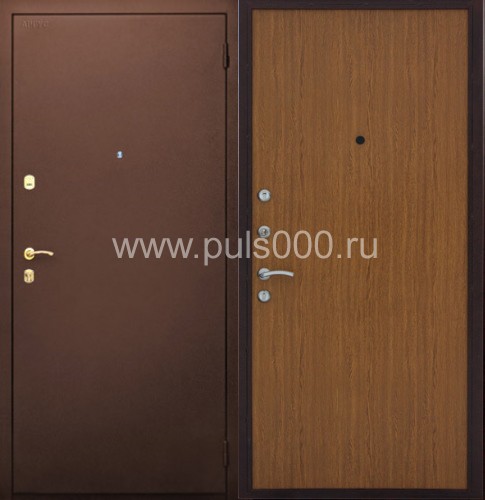 Металлическая утепленная дверь INS-1112 с порошковым напылением и ламинатом, цена 10 700  руб.
