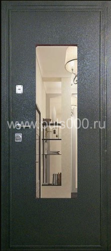 Металлическая дверь с зеркалом ZER-1224 порошковое напыление + МДФ, цена 25 000  руб.