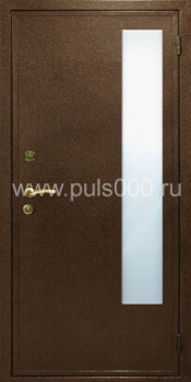 Входная дверь с зеркалом с порошковым напылением и МДФ ZER-1225