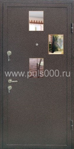 Металлическая дверь с зеркалом ZER-1227 порошковое напыление + ламинат, цена 25 000  руб.